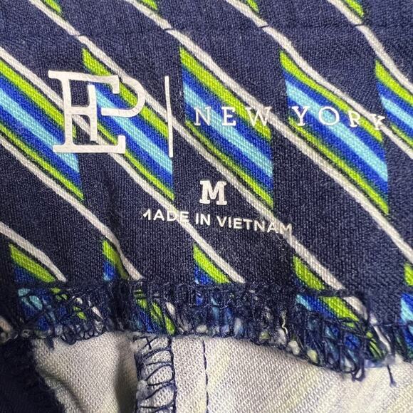 EPNY Golf Tricolor Dash Diagonal Shorts Inky Blue Multi Fitted Stretch Size M - Picture 7 of 12